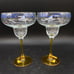 Margaritaville Margarita Glass Jimmy Buffett Fins Up Parrothead LOT 2 Art Glass