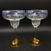 Margaritaville Margarita Glass Jimmy Buffett Fins Up Parrothead LOT 2 Art Glass