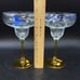 Margaritaville Margarita Glass Jimmy Buffett Fins Up Parrothead LOT 2 Art Glass