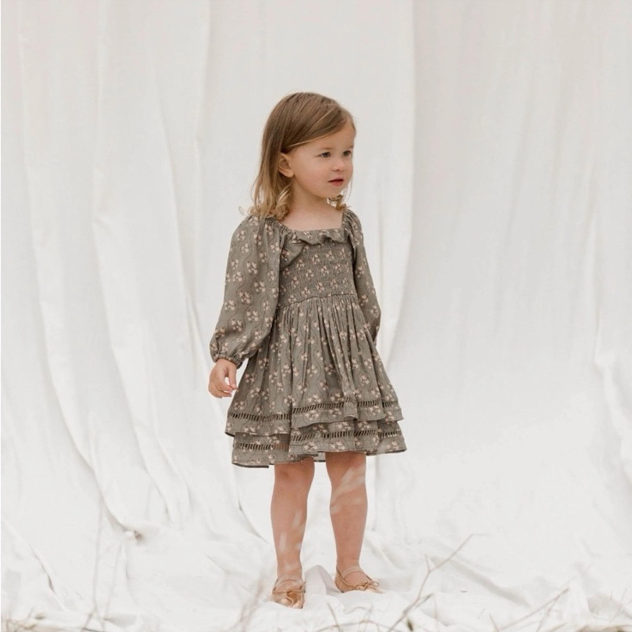 Noralee Elodie dress in Pine Floral 4t