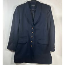 J. Peterman Company Classic Navy Blazer Suit Jacket Business Formal Size 4