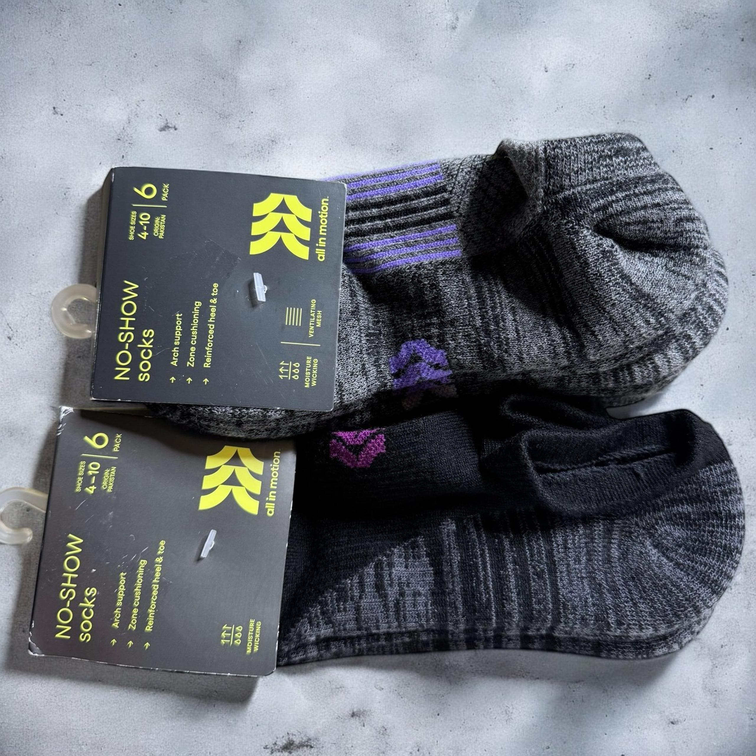 All in Motion Women’s No Show Socks 6 Pack x 2