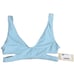 Ris-k Swim Sky Blue Low V Neckline Triangle Top & High Waisted Bottoms Cut Outs