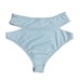 Ris-k Swim Sky Blue Low V Neckline Triangle Top & High Waisted Bottoms Cut Outs