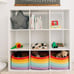 Set of 3 Cute Rainbow Storage Basket for Decor | Cotton Rope Basket