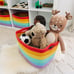 Set of 3 Cute Rainbow Storage Basket for Decor | Cotton Rope Basket