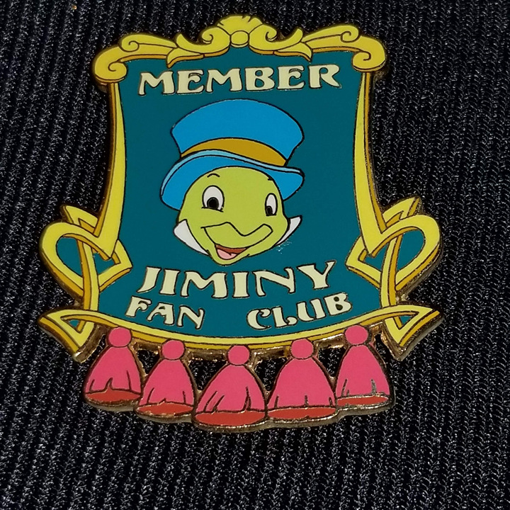 Disney Auctions Pin Jiminy Cricket Fan Club Member P.I.N.S LE 1000 Pinocchio