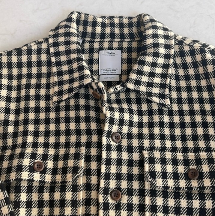 Visvim Black Check Big Game Shirt Sz 4