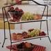 Southern Living at Home Dress Me Up Platters (2) & Black Iron Two Tiered Stand