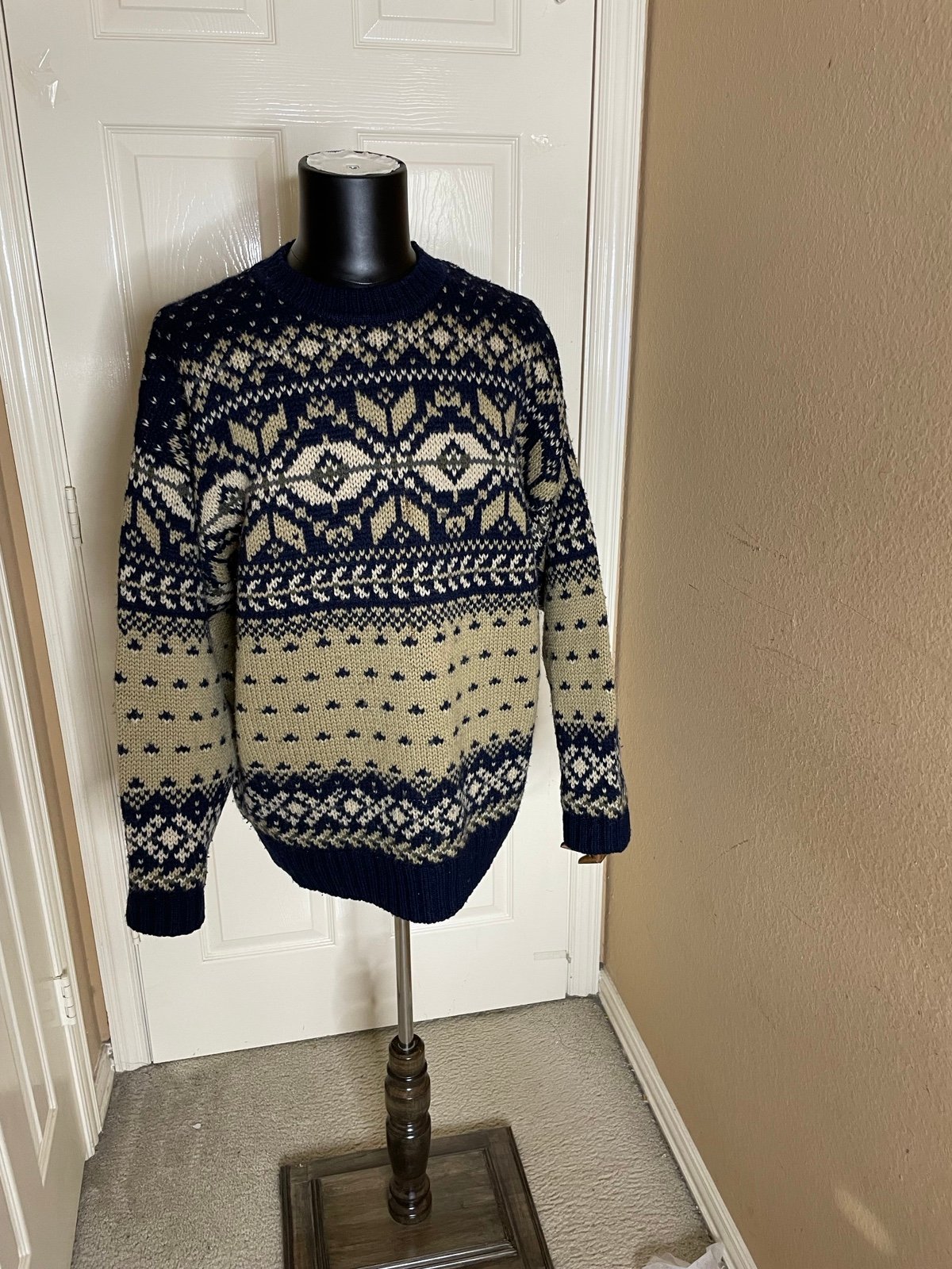Vintage 90s Abercrombie & Fitch THE BIG SWEATER X Large 100% Wool Pullover