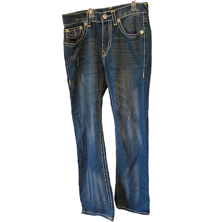 Men’s True Religion Ricky Super T Jeans 100% Cotton Size 34