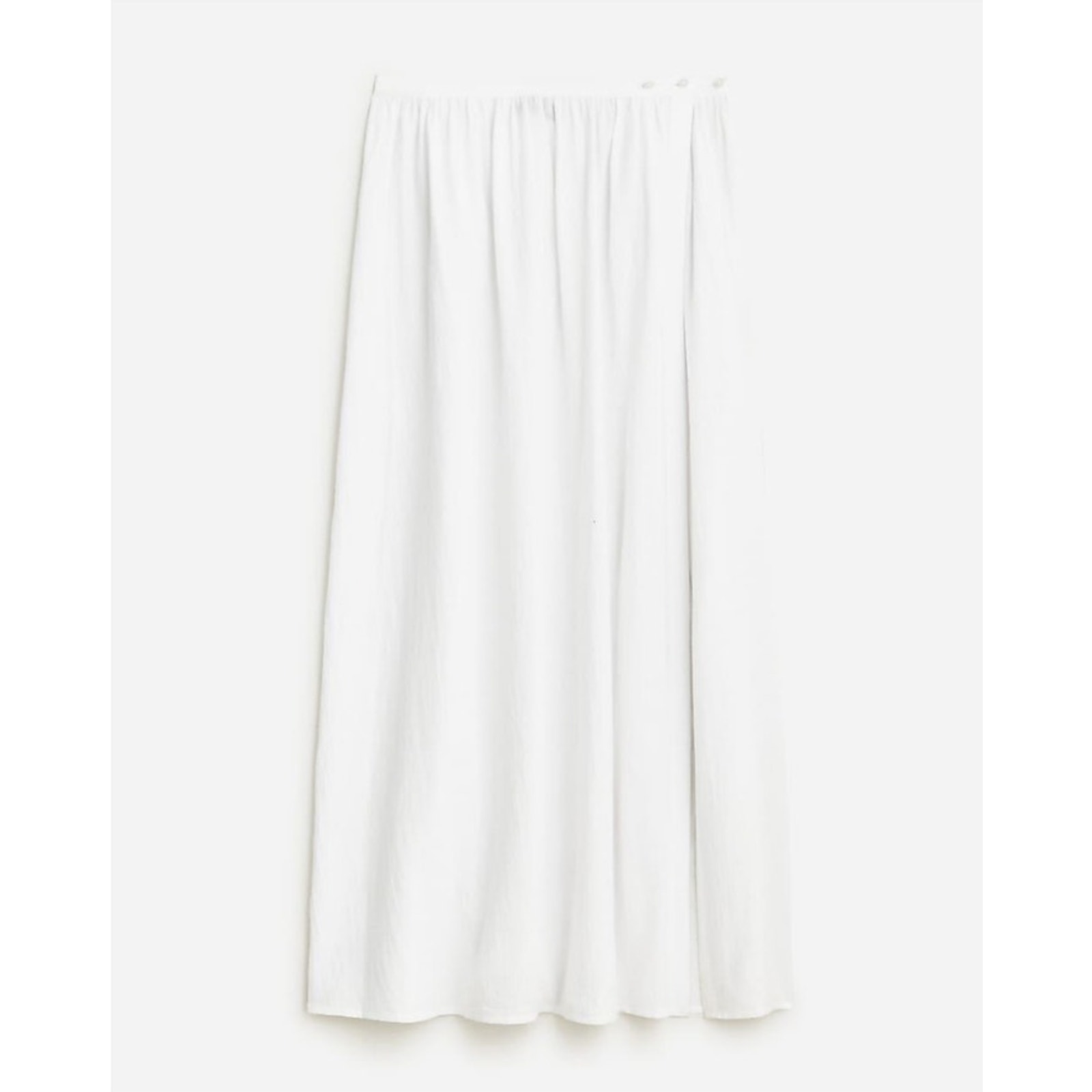 J Crew Beach Cotton Button Side Slit Midi Skirt US Women's XS New