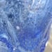 Unique Blue Modern Hand-Blown Bubble Glass Vase, Murano-Style Large 14 Vase