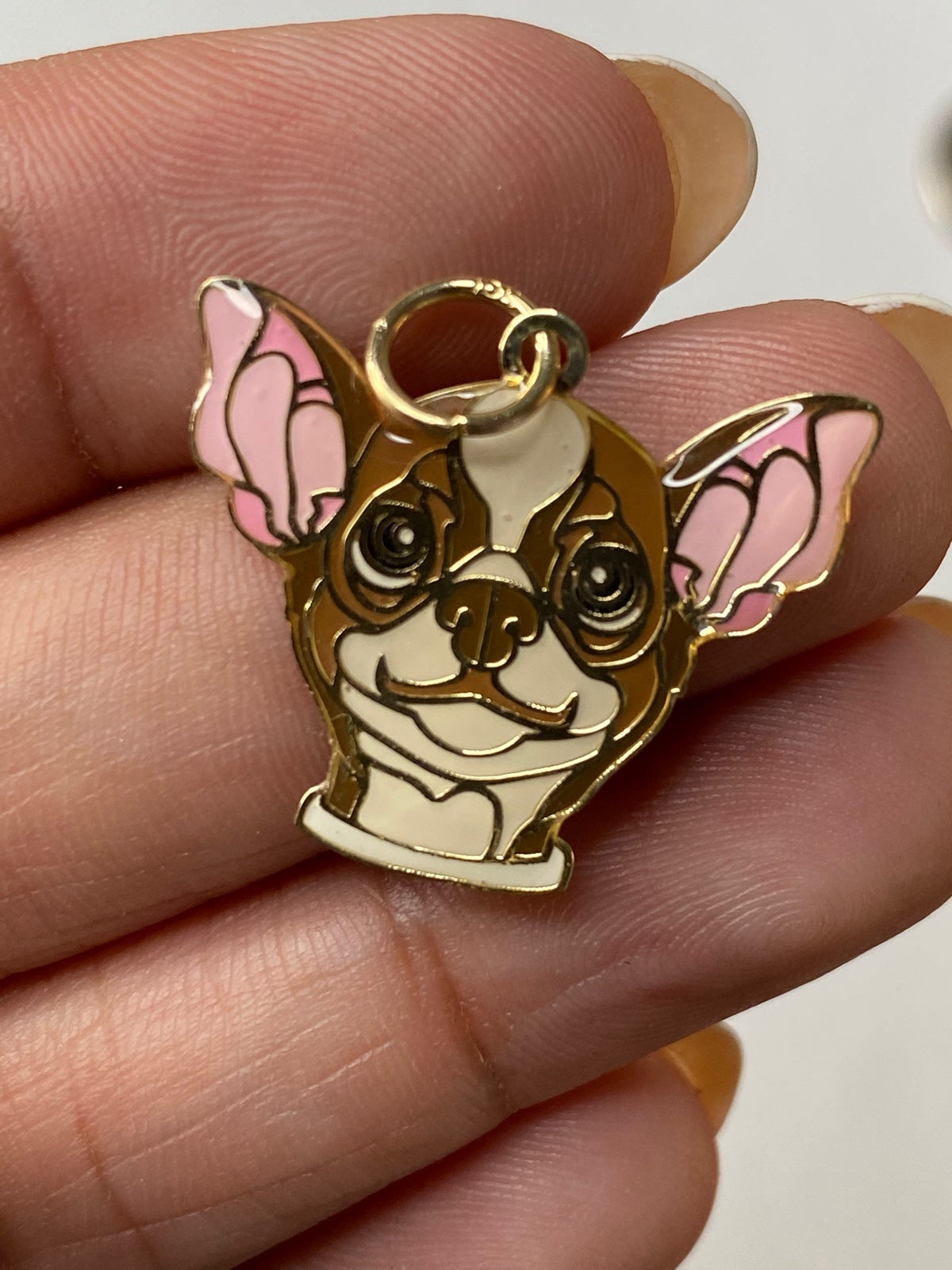 10K Gold Chihuahua Charm Pendant
