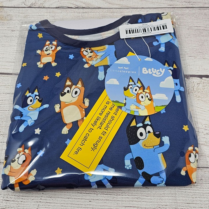 NEW!! Little Sleepies Bluey Dance Mode Short Sleeve Pajama Set Size 18-24 months