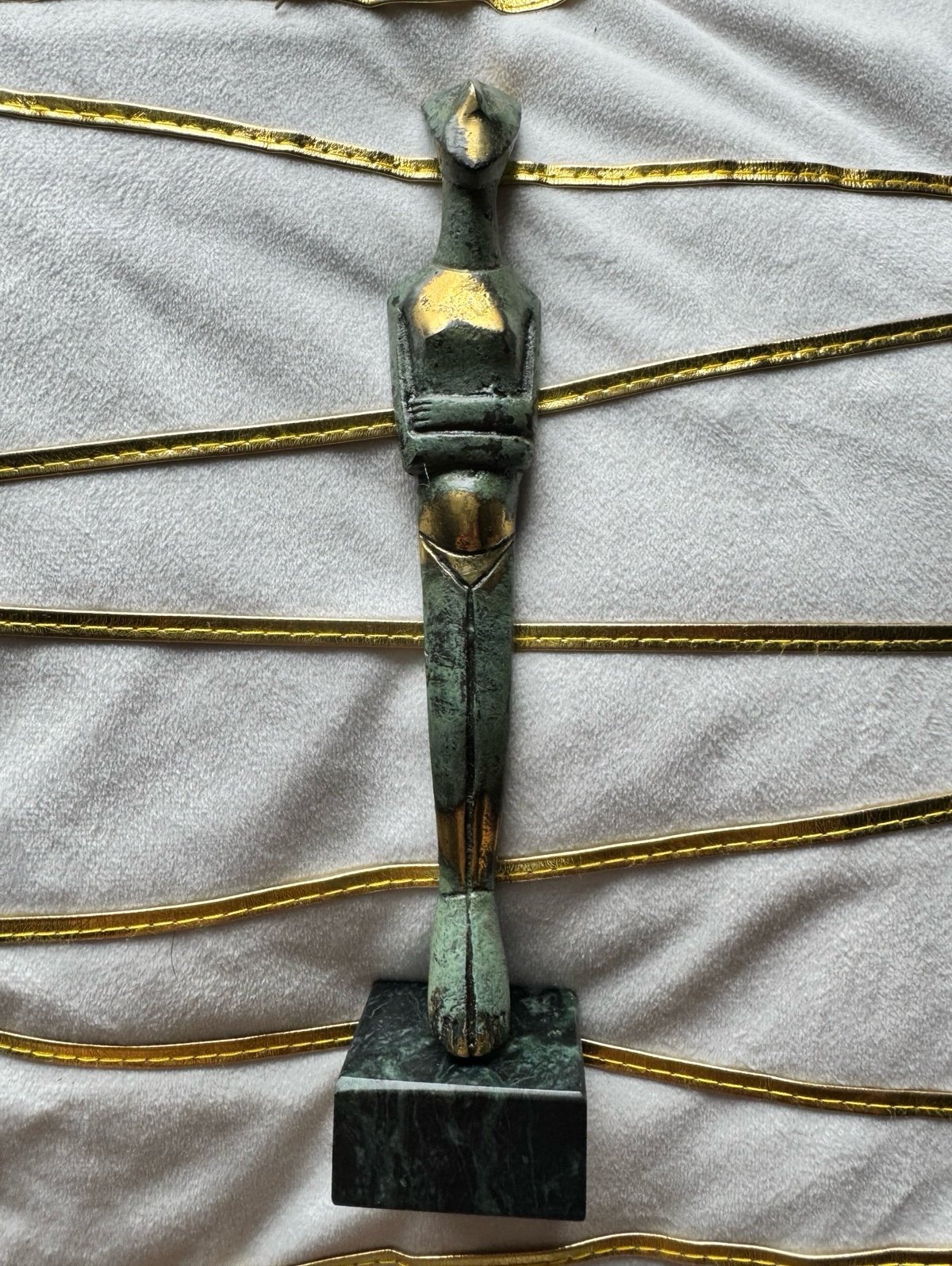 Ancient Greek Museum Replica of a Cycladic idol or Cycladic figurine H 8” W x2”L