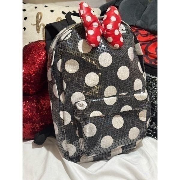 Primark x Disney/Mickey Minnie Mouse full size bookbag backpack sequin bling