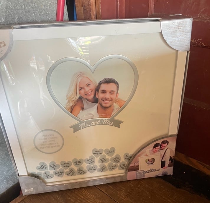 Pearhead Wedding Memory Book Photo Frame 150 Pieces Heart Shaped Wedding Guest B
