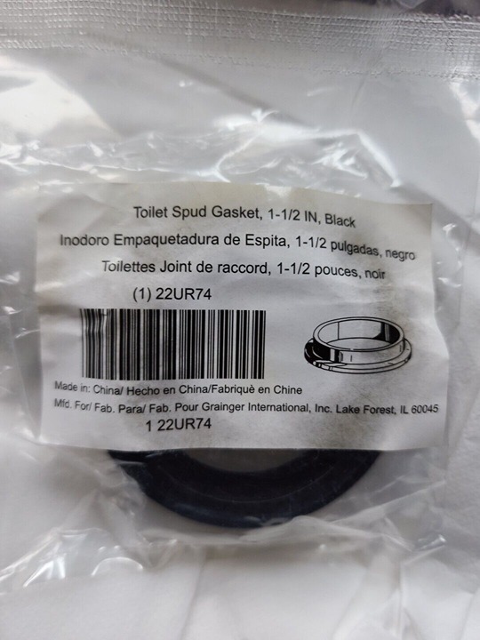 Toilet spud gasket 1 -1/2 in black pack of 20 Count