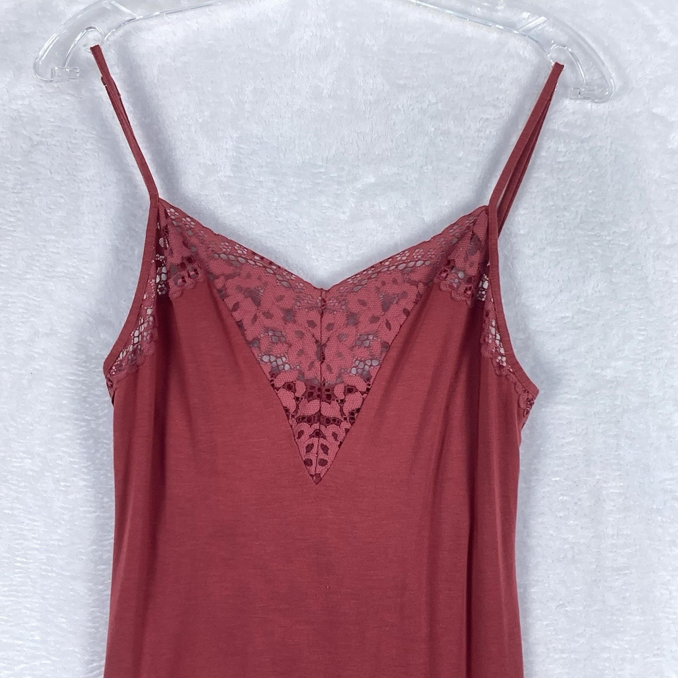 Victorias Secret Womens S Coquette Red Lace V Neck Slip Dress Shirt Romantic