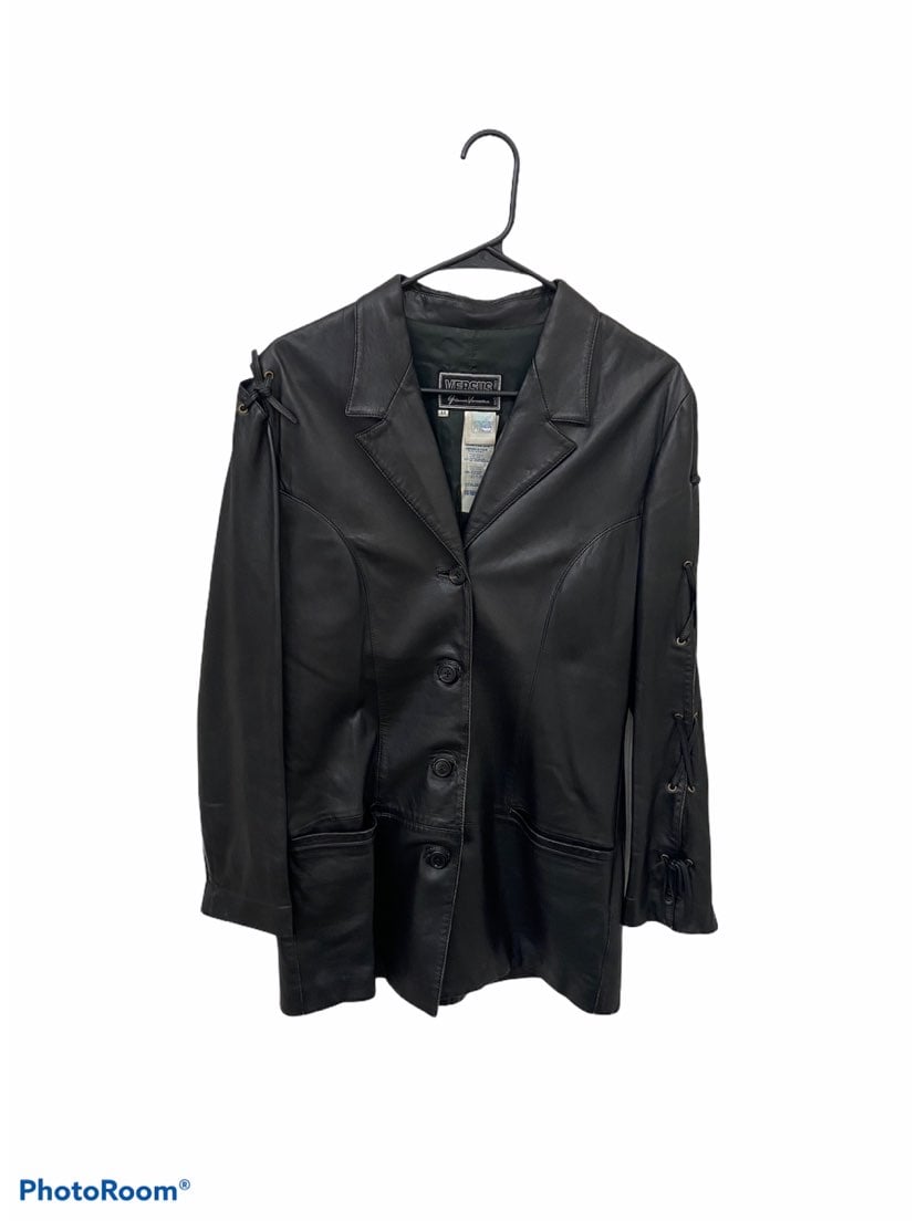 Versus Versace Black Leather Jacket