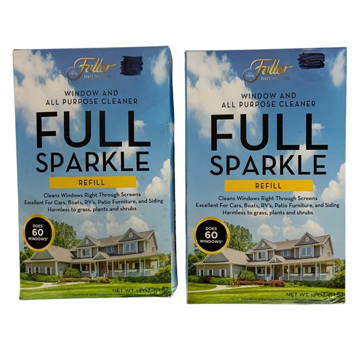 Fuller Full Sparkle Window & All Purpose Cleaner Refill Lot 2 Boxes 16 oz Each