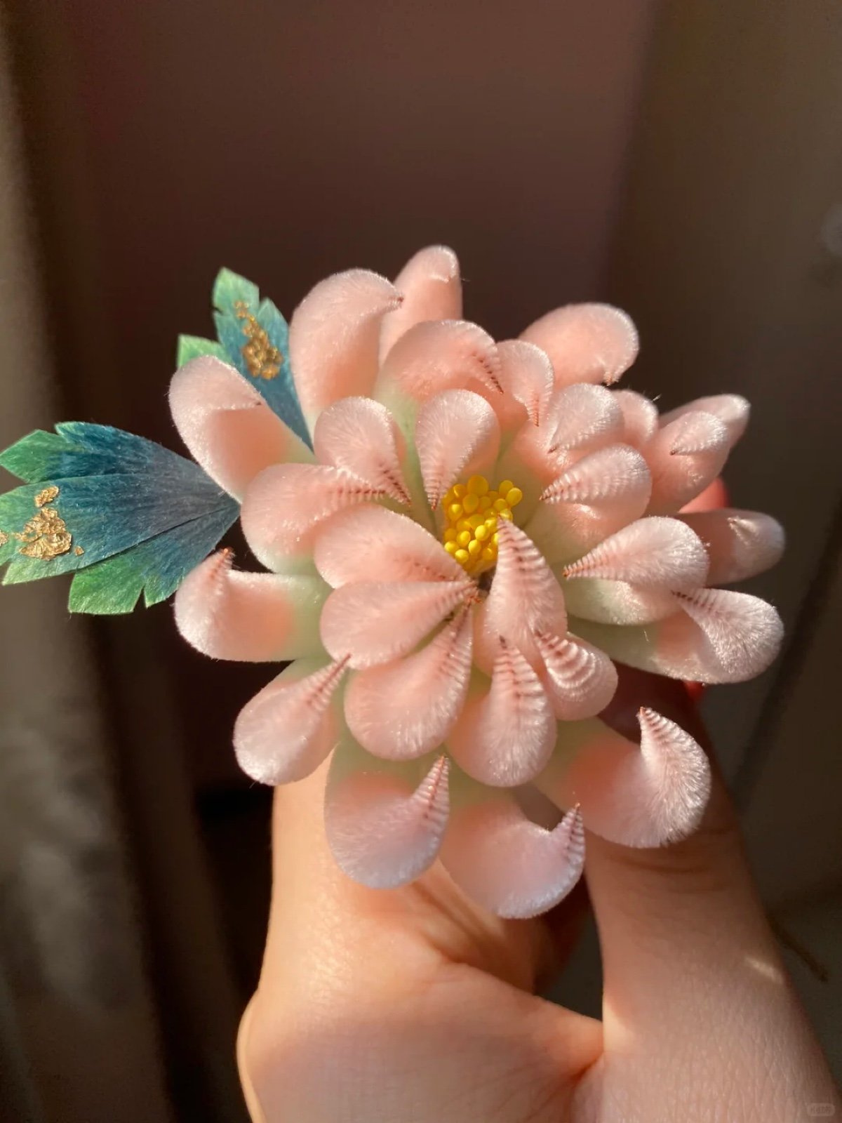 Handmade velvet hairpin