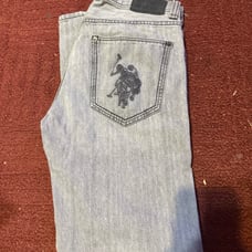 Vintage Y2K Beverly Hills Polo Club Baggy Wide Leg Jeans Sz 30 SKATER JNCO RAVE