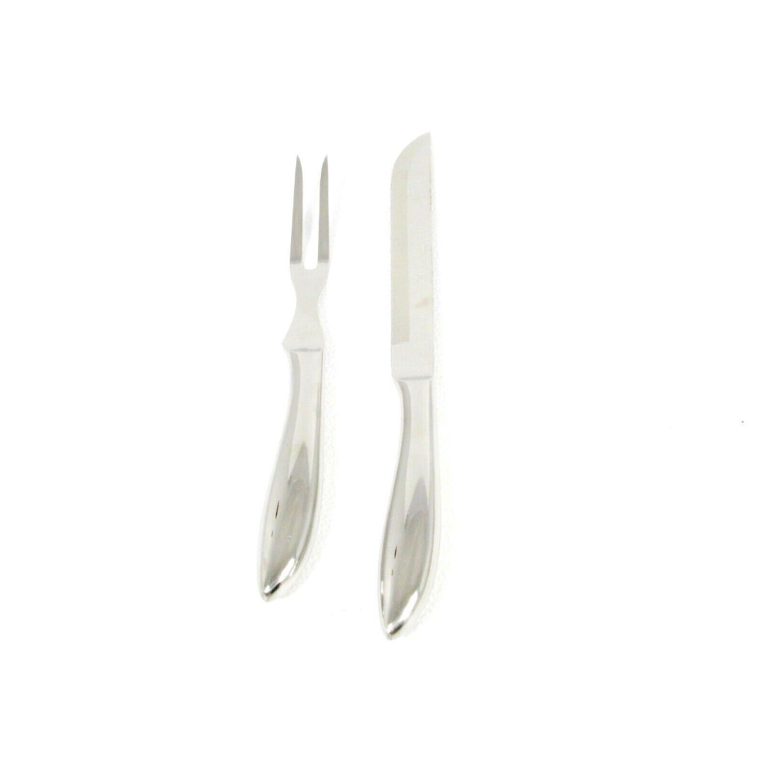 Set of 2 1970's Carving Set Knife Fork Stainless Steel w/ Original Box