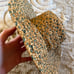 Vintage wide brim Summer hat made of straw, vintage straw capeline green natural