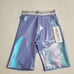 Wildfox Pale Iris Iridescent Ava High-Waisted 9 Biker Short NWT Boho Chic