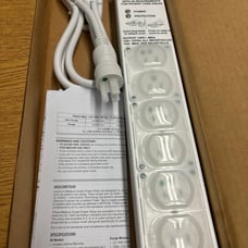 Leviton 014-5306M-1S5 Medical Grade Power Strip w/Surge Suppression 6 Outlets