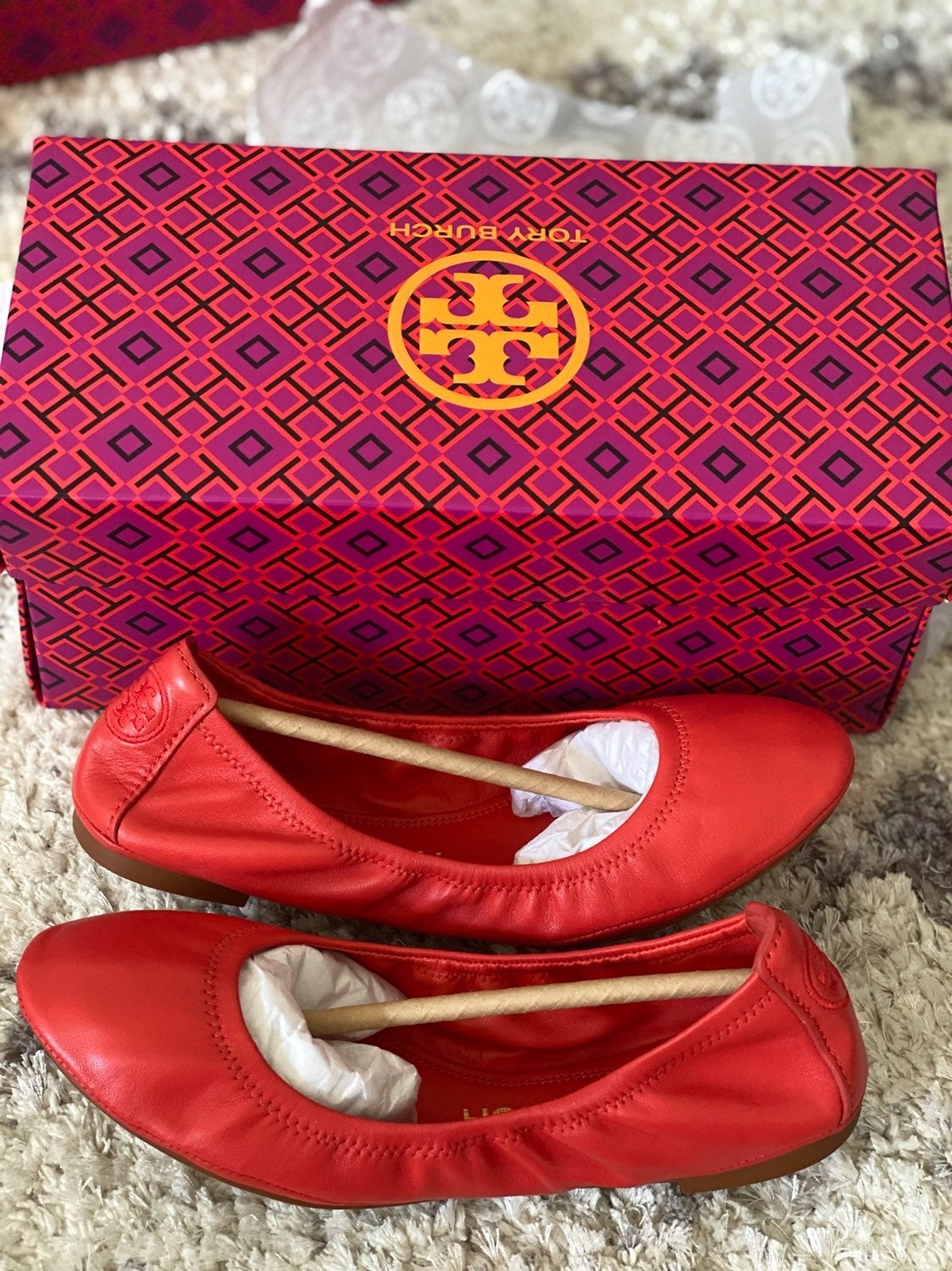Brand new !Tory Burch Eddie leather ballet flats