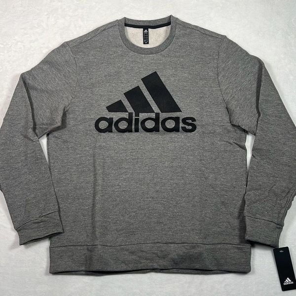 ADIDAS GOLF Tech Fleece casual gray black pullover NWT Men large