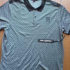 Karl Lagerfeld polo navy gray Large