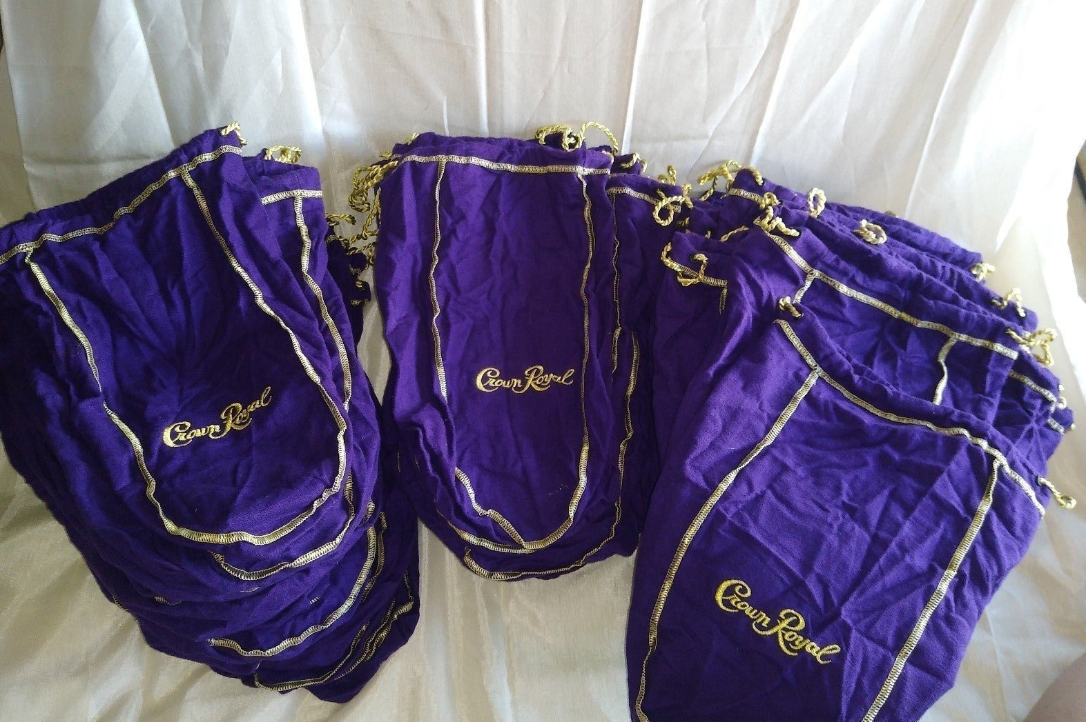 35 CROWN ROYAL XL DRAWSTRING BAGS