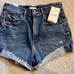 MOTHER High Waisted Rascal Slit Flip Chew Short in Off Duty size 27