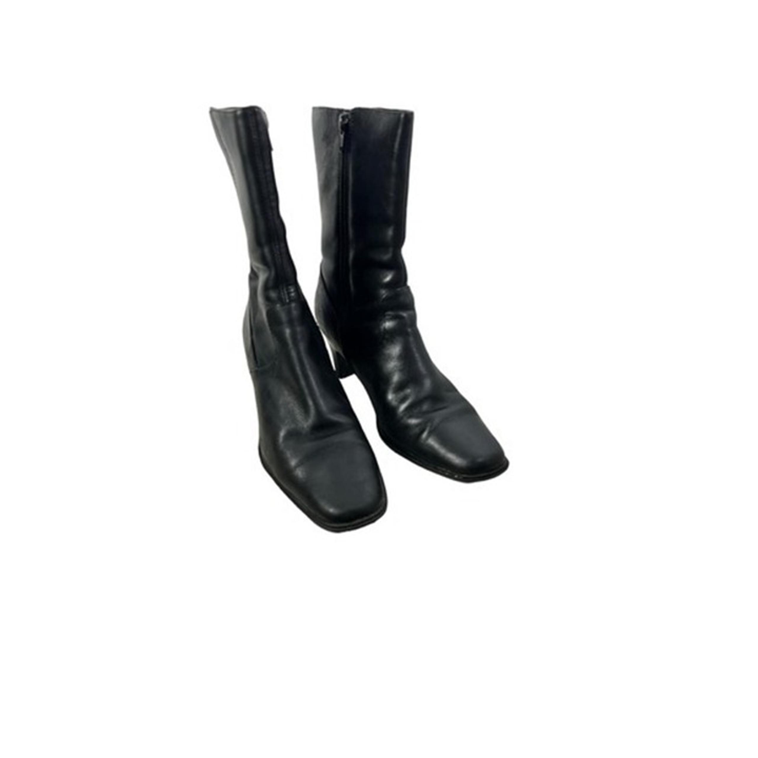 Worthington Black Women's Boots Size 6‎ Mid-Calf Leather 1.5 inch heel