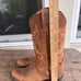 Justin Stampede Western Cowboy Boots Mens 9D Pull On Apache Brown Leather 2551
