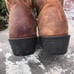 Justin Stampede Western Cowboy Boots Mens 9D Pull On Apache Brown Leather 2551
