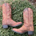 Justin Stampede Western Cowboy Boots Mens 9D Pull On Apache Brown Leather 2551