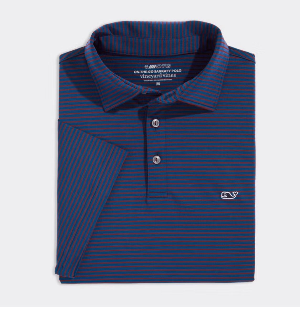 Vineyard Vine Polo On-The-Go SANITY Striped Polo Short Sleeve Shirt 3XB