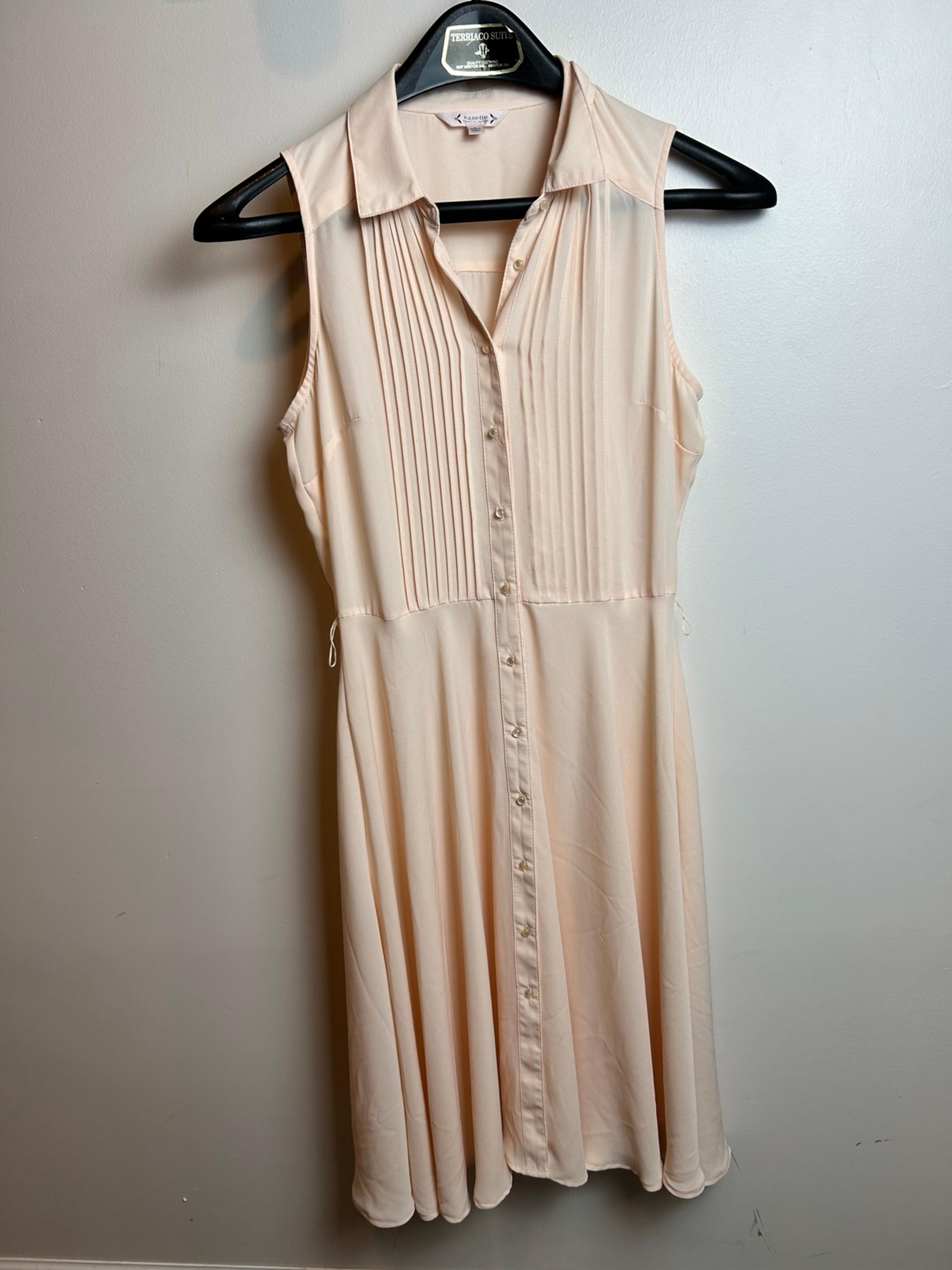 Nanette Lepore Cream Pleated Dress