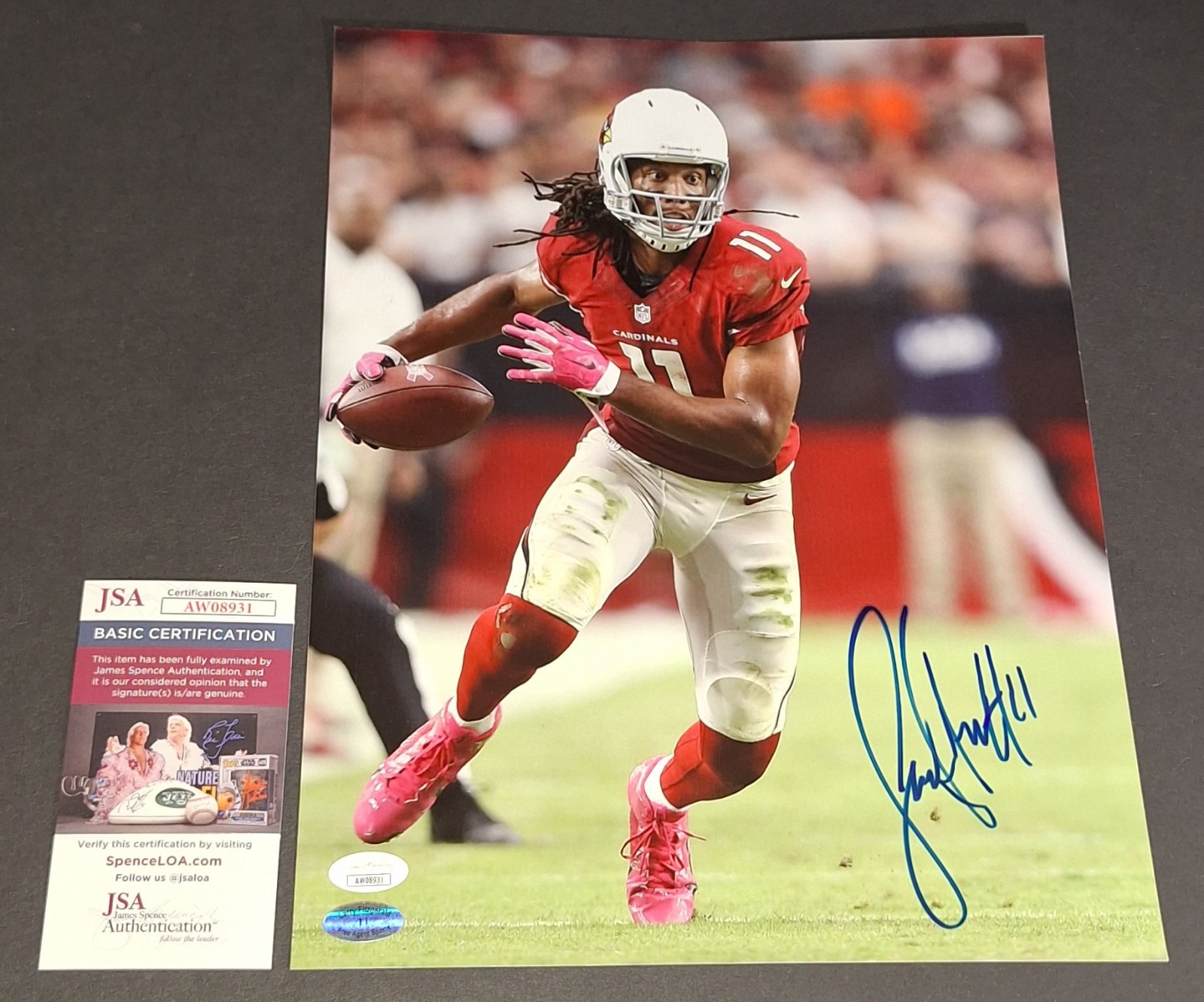 Larry Fitzgerald autographed 11x14 JSA COA