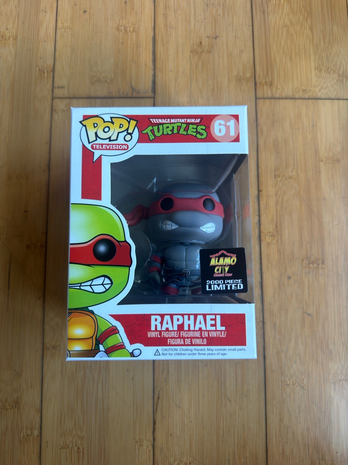 Funko Pop! Television: TMNT - Raphael #61 Alamo City Comic Con Greyscale 2,000