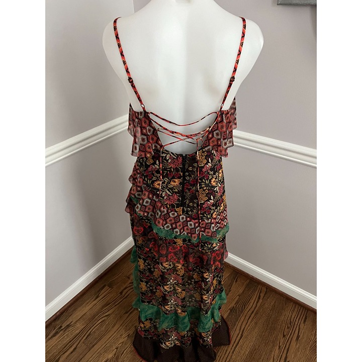 Alice+Olivia■Laverne Lace Up Back Dress■ドレス NWT Alice + Olivia Laverne Lace Back Gown Dress in Nomad