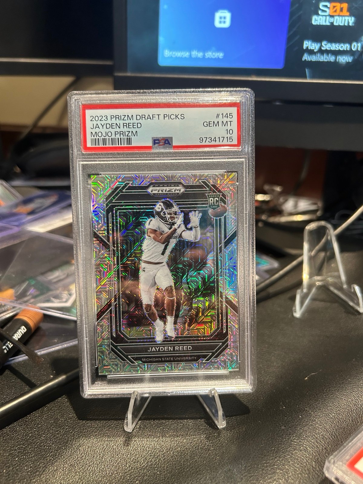 Jayden Reed Rookie Prizm Mojo /25 PSA 10