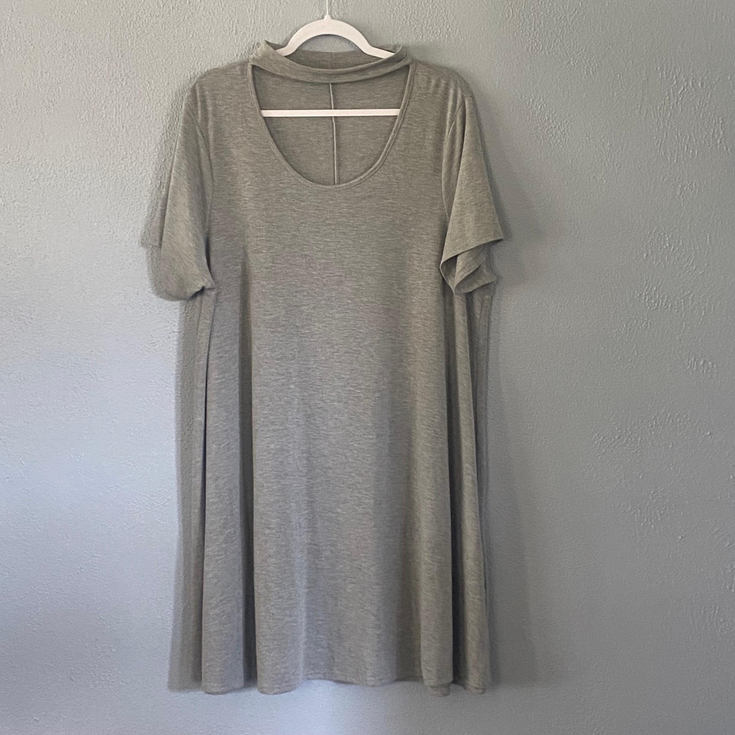 Boohoo Grey Summer Jersey Dress Womens Size 16