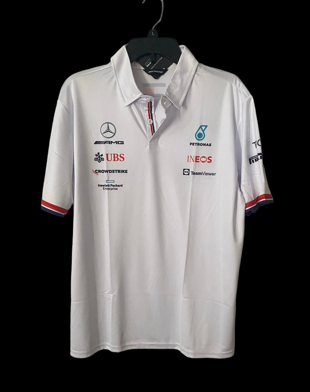 Mercedes AMG Petronas F1 2022 team polo white