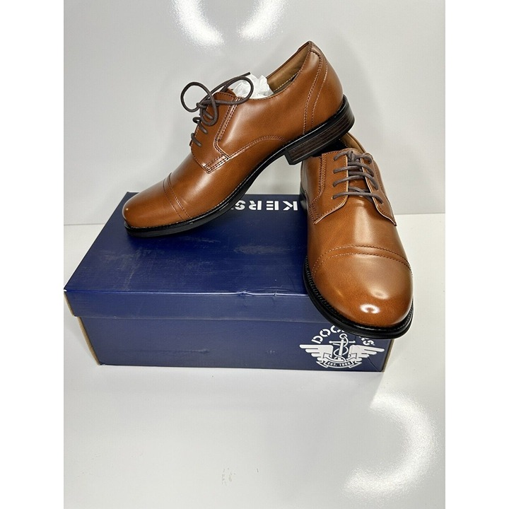 Dockers Men NIB Garfield Cap Toe Oxford Dress Shoe in Tan Size 11.5 M